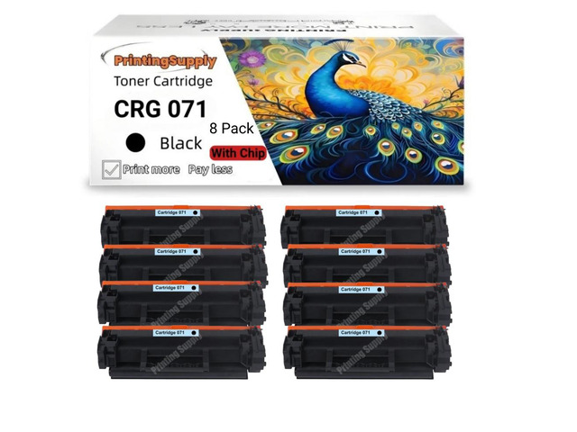 8 Pack 071 Black Toner Cartridge Compatible for Canon 071 CRG 071 CRG-071 Work with Canon ImageClass MF275dw MF274dn MF273dw MF272dw MF271dn...