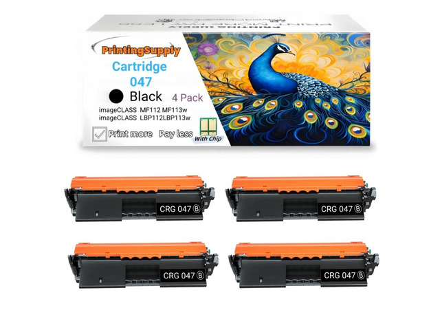 Cartridge 047 Compatible for Canon Cartridge-047 Cartridge 047 CRG-047 Canon imageCLASS MF112 MF113w imageCLASS LBP112 LBP113w With Chip 1,600...