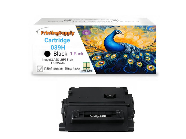1 Pack CRG 039H Black High Yield Toner Cartridge Compatible for Canon Cartridge 039H, Fits for Canon imageCLASS LBP351 LBP352 Printer