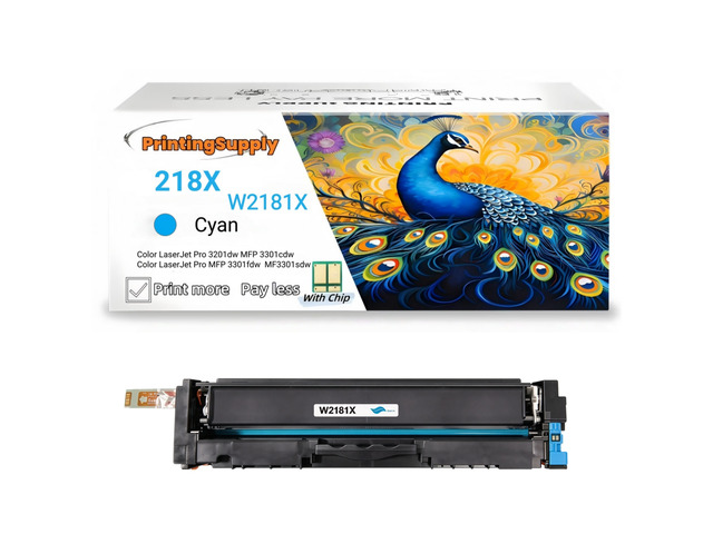 W2181X New High Yield Cyan Toner Cartridge With Chip Compatible for HP W218X / W2181X, Work With HP Color LaserJet Pro 3210DW, MFP 3301cdw, MFP...