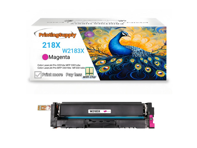 W2183X New High Yield Magenta Toner Cartridge With Chip Compatible for HP W218X / W2183X, Work With HP Color LaserJet Pro 3210DW, MFP 3301cdw, MFP...