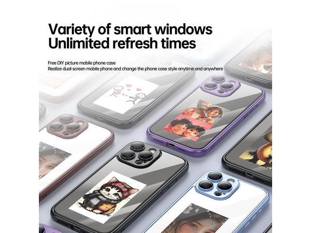 Mericonn NFC Smart E-Ink Screen Phone Case Cover For Apple iPhone 15 Pro Max Plus