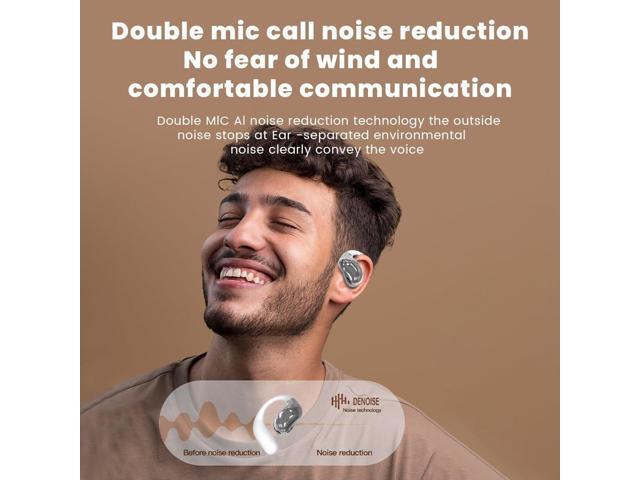 Mericonn Bluetooth 5.4 Earbuds with LED Smart Screen & ANC Noise Cancellation - Independent MP3 Mode, 48H Playtime, White