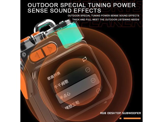 Mericonn 2025 Waterproof Bluetooth Speaker with Touch Screen - Portable Wireless Speaker, 360° Surround Sound, APP Control, RGB Lights, TF Card...