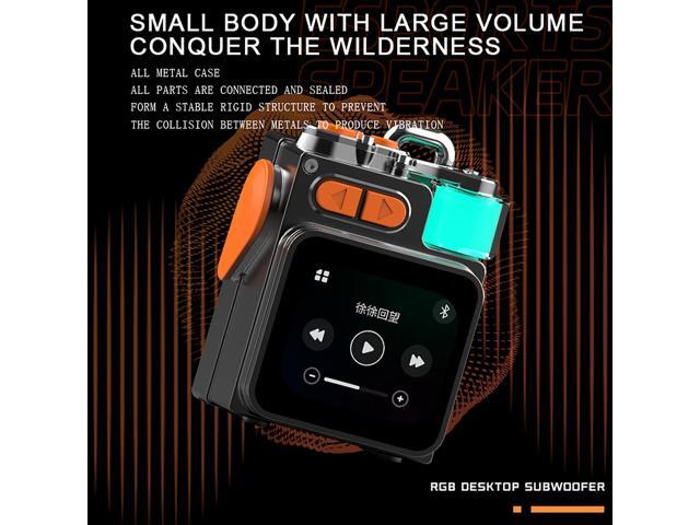 Mericonn 2025 Waterproof Bluetooth Speaker with Touch Screen - Portable Wireless Speaker, 360° Surround Sound, APP Control, RGB Lights, TF Card...