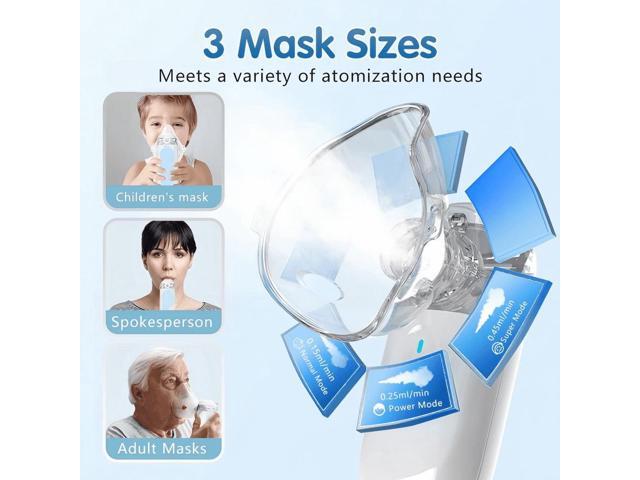 Mericonn Small Portable Humidifiers Machine Steam Inhalator USB Rechargeable three accessories easy to carry suitable for Adults & Kids and for Travel
