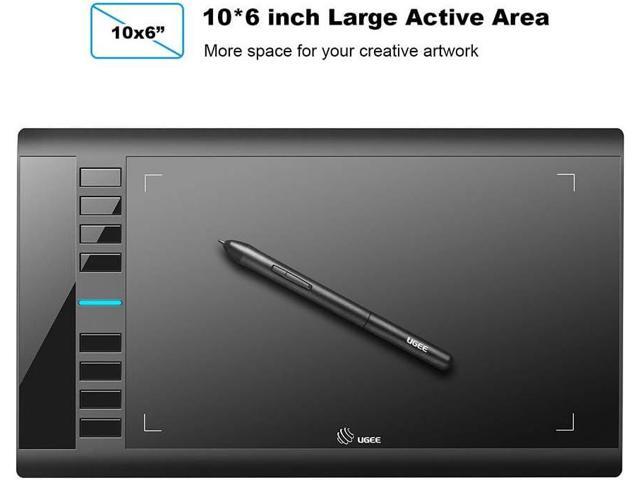 UGEE M708 Drawing Tablet, Graphics Tablet with Pressure Pen Stylus, 8 Hotkeys, 10 * 6 inch Drawing Area, Art Tablet for Artist, Easy to Use,...