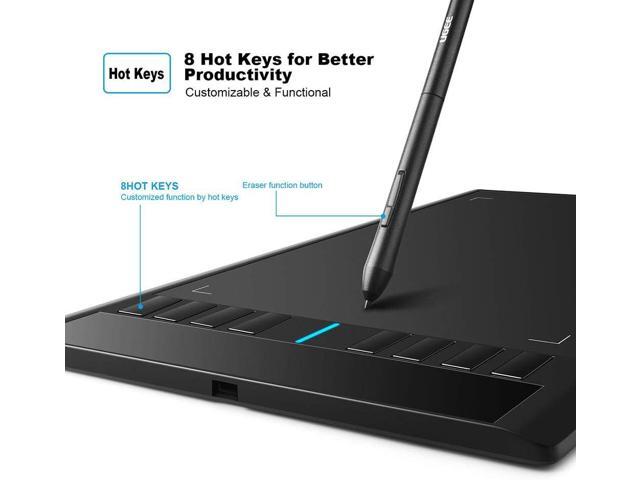 UGEE M708 Drawing Tablet, Graphics Tablet with Pressure Pen Stylus, 8 Hotkeys, 10 * 6 inch Drawing Area, Art Tablet for Artist, Easy to Use,...