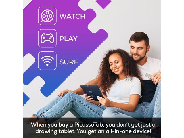 Simbans PicassoTab Drawing Tablet No Computer Needed [4 Bonus Items] Drawing Apps, Stylus Pen, Portable, Standalone, 10 Inch Screen, Best Gift for...