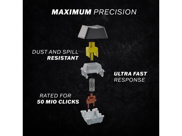 HK Gaming GK61 Mechanical Gaming Keyboard 60 Percent 61 RGB Rainbow LED Backlit Programmable Keys USB Wired for Mac and Windows PC Hotswap...
