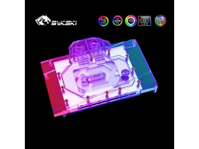 GPU Waterblock - for NVIDIA RTX 4080 AIC Reference Edition, PC GPU Water Liquid Cooling Block Cooler, with Metal Backplate 5V 3Pin RBW Lights