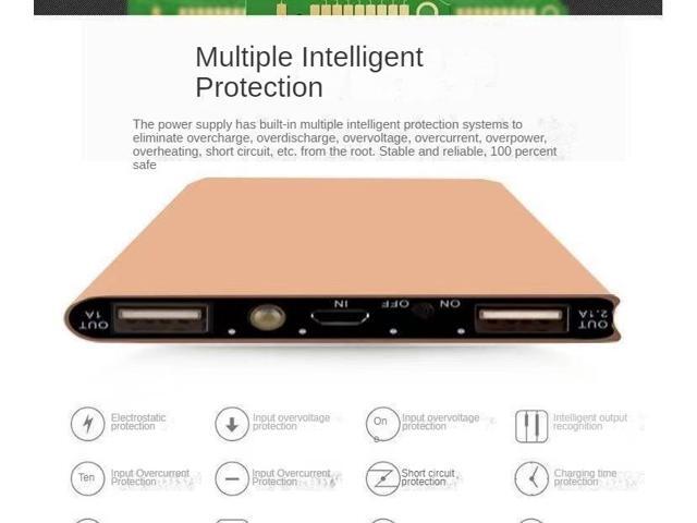 10000mAh Mobile Power Supply Portable Charger PowerBank Ultra-thin Fast Charger IPhoneMobile Phone External BackupBattery