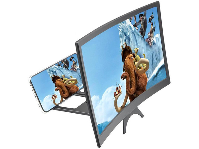 2025 Large screen, curved screen, mobile phone screen magnifier, 12-inch curved magnifier, ultra-clear mobile phone screen magnifier