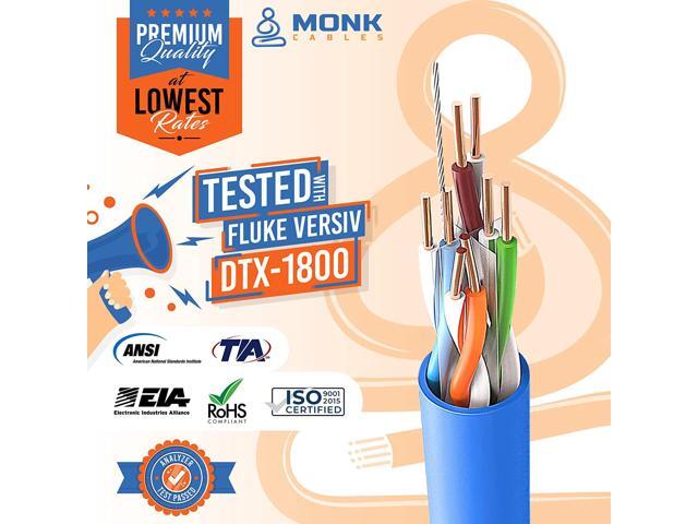 CAT6 Plenum (CMP) 1000ft Bulk Ethernet Cable 100% Pure Solid Bare Copper 550MHz, 23AWG, 4Pair UTP 10GB Internet Cable White