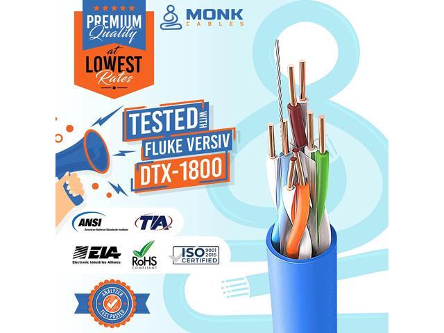 CAT6 Plenum 1000ft Cable Solid Internet Wire CMP Plenum Rated 23AWG 550MHz UTP Network Ethernet Cable Bulk Yellow