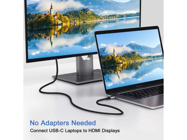 USB Type C to HDMI Cable,6ft/1.8M(4K@60Hz) USB 3.1 Type-C to HDMI Cable,Thunderbolt 3 Compatible with MacBook Pro 2021/2020, MacBook Air,iPad Pro...