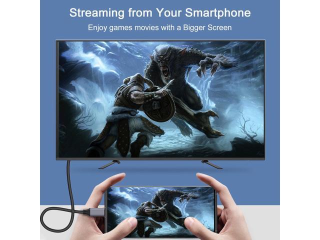 USB Type C to HDMI Cable,6ft/1.8M(4K@60Hz) USB 3.1 Type-C to HDMI Cable,Thunderbolt 3 Compatible with MacBook Pro 2021/2020, MacBook Air,iPad Pro...