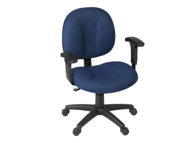 Romig Comfort Series Swivel Fabric Computer Task Chair Adjustable Arms, Navy