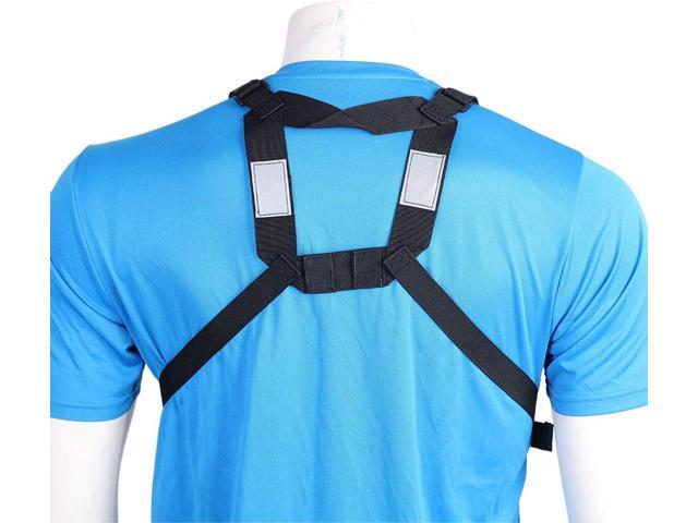 ABBREE Chest Harness Front Pack Pouch Holster Vest Rig for Baofeng UV-5R BF-F8HP UV-82 TYT Ham Two Way Radio (Rescue Essentials) (Reflective Black)