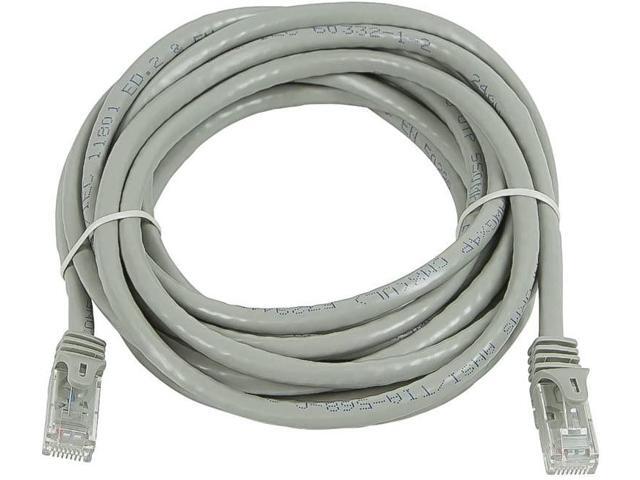 Monoprice Cat5e Ethernet Patch Cable - 14 Feet - Gray Network Internet Cord - Snagless RJ45, Stranded, 350Mhz, UTP, Pure Bare Copper Wire, 24AWG...