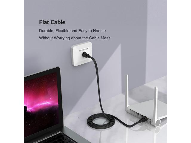 Cat 8 Ethernet Cable 1.5 ft High Speed, 26AWG Heavy Duty Shielded Ethernet Cord, 40Gbps 2000Mhz Flat Internet Network Patch Cord, Outdoor & Indoor,...