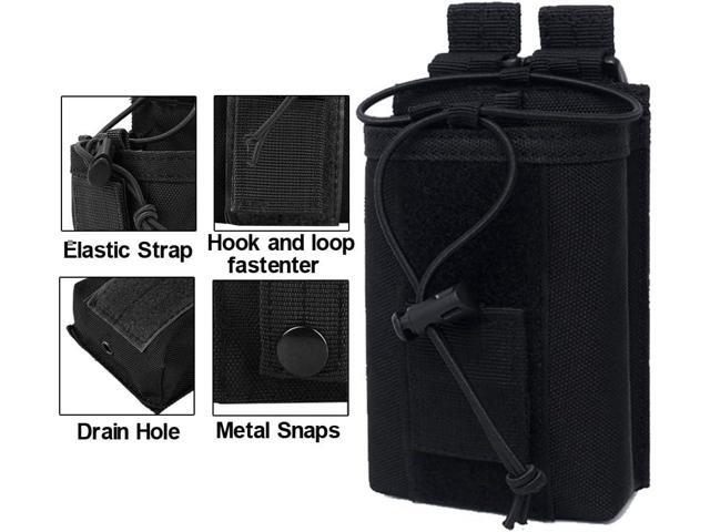 Radio Pouch - 1000D Tactical Molle Adjustable Two Way Radios Holder Bag Case for Walkie Talkies