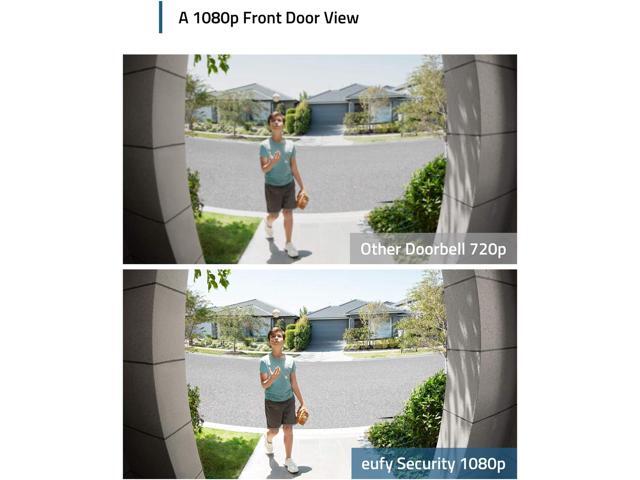 eufy Security, Battery Video Doorbell wireless Kit, Camera Doorbell, Free Wireless Chime, White, Wi-Fi Connectivity, 1080p-Grade Resolution, No...
