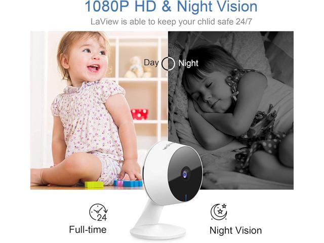 LaView Security Cameras 4pcs, Home Security Camera Indoor 1080P, Wi-Fi Cameras Wired for Pet, Motion Detection, Two-Way Audio, Night Vision, Phone...