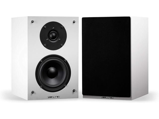 Fluance Elite High Definition 2-Way Bookshelf Surround Sound Speakers for 2-Channel Stereo Listening or Home Theater System - White/Pair (SX6WH)