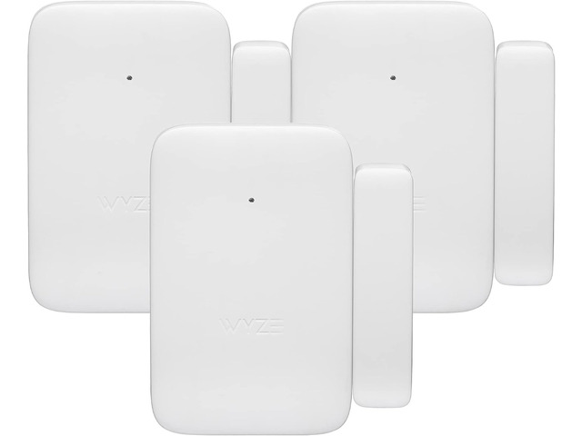 Wyze Home Security System Entry Sensor - Window and Door Entry Protection (3-Pack) Wyze Sense Hub required