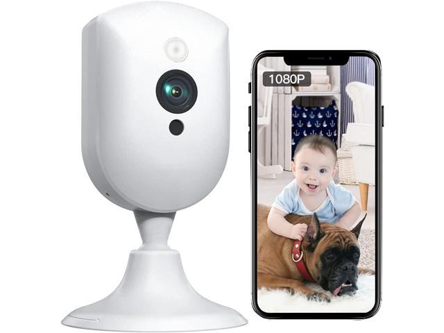 Baby Monitor, Indoor Camera with Sound/Motion Detect 1080p Night Vision 2 Way Audio 24/7 LIve Video, WiFi Pet Camera Works with Alexa for Home.