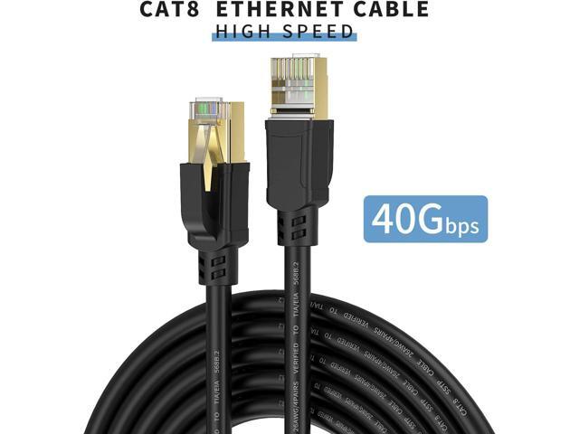 Cat8 Ethernet Cable 150ft, Internet Network Cord, 40Gbps 2000Mhz LAN Wires, High Speed SSTP LAN Cables with Gold Plated RJ45 Connector for Router,...