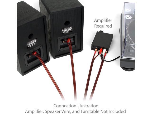 Micca MB42 Bookshelf Speakers for Home Theater Surround Sound, Stereo, and Passive Near Field Monitor, 2-Way (Black, Pair)