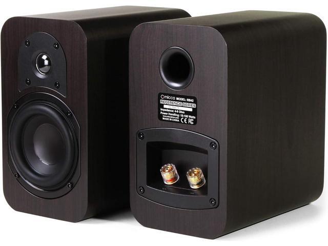 Micca RB42 Reference Bookshelf Speaker with 4-Inch Woofer and Silk Tweeter (Dark Walnut, Pair)