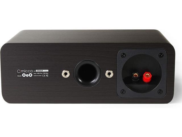Micca OoO Slim Center Channel Speaker with 3-Inch Woofers and Silk Tweeter, Thin Design Under 4' Tall, for Desktop Stereo or Home Theater Surround...