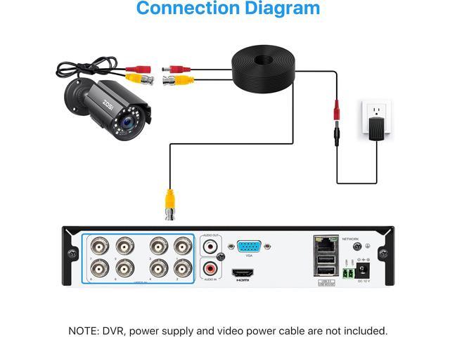 ZOSI 2.0MP 1080P HD 1920TVL Security Camera Hybrid 4-in-1 TVI/CVI/AHD/960H CVBS CCTV Camera Outdoor Indoor,80ft IR Night Vision,Weatherproof Bullet...