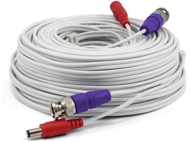 S BNC Coaxial Cable for Security Camera CCTV System, Audio Video Extension Power Cables, UL Certified and Fire Resistant, 100ft (100 Ft / 30 M).