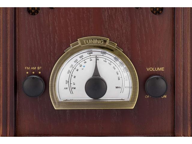 ClearClick Retro AM/FM Radio with Bluetooth - Classic Wooden Vintage Retro Style Speaker