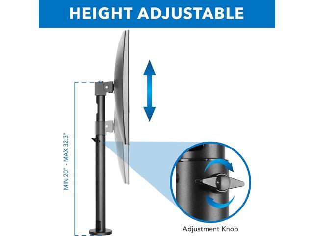 Mount-It! Point-of-Sale Register Stand for Checkout Stations and Screens with VESA Patterns Height Adjustable Pole with Bolt-Down Base, VESA 75,...