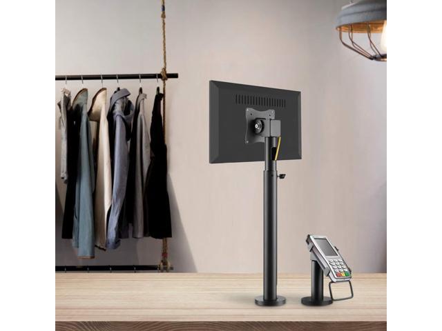 Mount-It! Point-of-Sale Register Stand for Checkout Stations and Screens with VESA Patterns Height Adjustable Pole with Bolt-Down Base, VESA 75,...