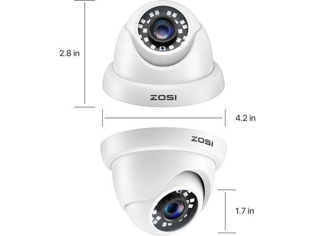 ZOSI 4 Pack 2MP 1080p HD-TVI Home Security Camera Outdoor Indoor 1920TVL, 24PCS LEDs, 80ft Night Vision, 90°View Angle, Weatherproof Surveillance...