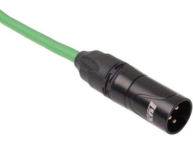 LyxPro Balanced XLR Cable Premium Series Microphone Cable, Speakers and Pro Devices Cable, 1.5 Feet- Green