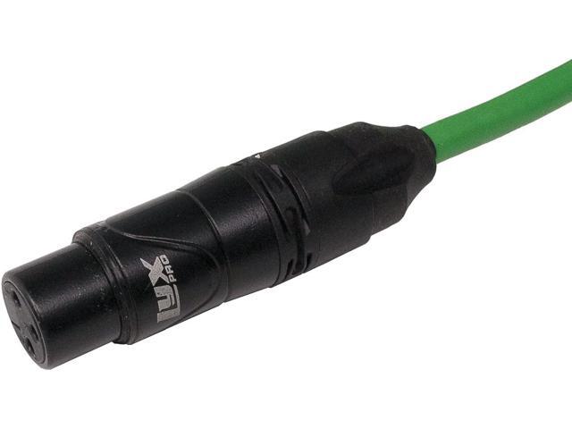 LyxPro Balanced XLR Cable Premium Series Microphone Cable, Speakers and Pro Devices Cable, 1.5 Feet- Green