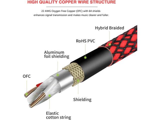 XLR Cable 6ft 2Pack, Heavy Duty Nylon Braided XLR Microphone Cable Male to Female 3Pin Balanced Microphone Cable Compatible with Shure SM...