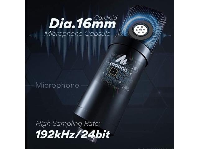 MAONO Microphone with Studio Headphone Set 192kHz/24bit Vocal Condenser Cardioid Podcast Mic Compatible with Mac and Windows, YouTube, Gaming, Live...