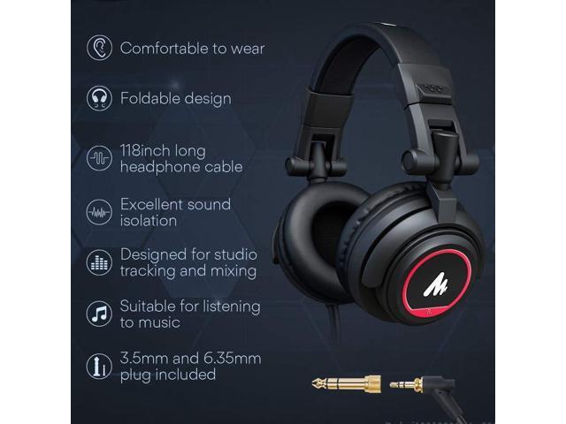 MAONO Microphone with Studio Headphone Set 192kHz/24bit Vocal Condenser Cardioid Podcast Mic Compatible with Mac and Windows, YouTube, Gaming, Live...