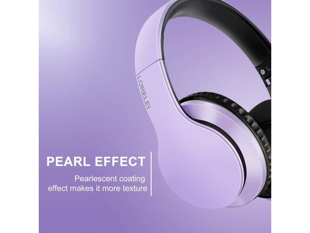 LORELEI X6 Over-Ear Headphones with Microphone, Lightweight Foldable & Portable Stereo Bass Headphones with 1.45M No-Tangle,Wired Headphones for...