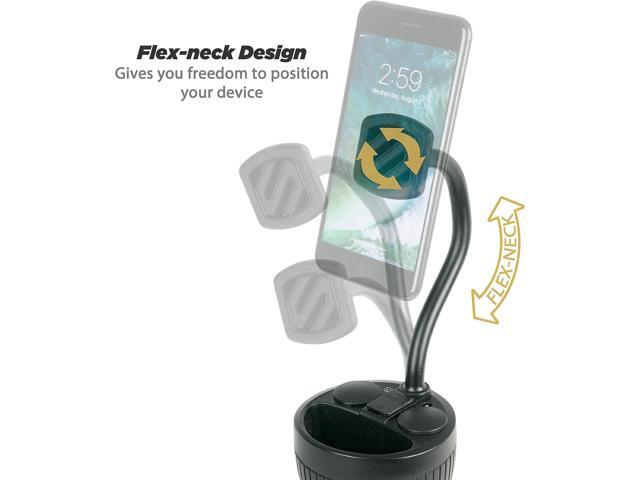 Scosche MAGPCUP MagicMount PowerHub Magnetic Cup Holder Phone Mount for Car, Charge Multiple Devices, Adjustable to Fit Most Cupholders, Black XL