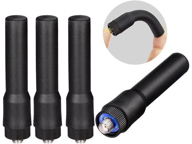 Bingfu Dual Band VHF UHF 136-174MHz 400-470MHz Ham Radio Antenna Two Way Radio Walkie Talkie 2.5 inch Mini Soft Whip SMA Female Antenna 4-Pack for...