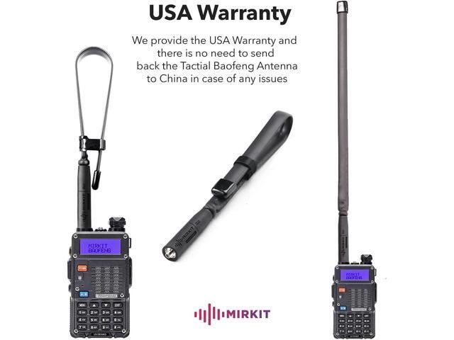 Mirkit Foldable Tactical Antenna 18.7 inch with SMA-Female Connector, Dual Band VHF/UHF (136-174MHz, 400-480MHz) for: UV-5R, UV-82, BF-F8HP, UV-5R...